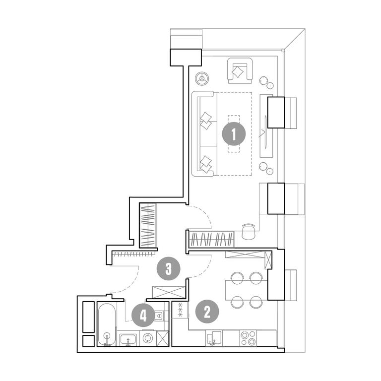 1-BD Apartment Sale, 43.1 sq. m. at Mirapolis, Mira Avenue, 222Ас9, Moscow, Russia #1 1-BD Apartment Sale, 43.1 sq. m. at Mirapolis, Mira Avenue, 222Ас9, Moscow, Russia #1