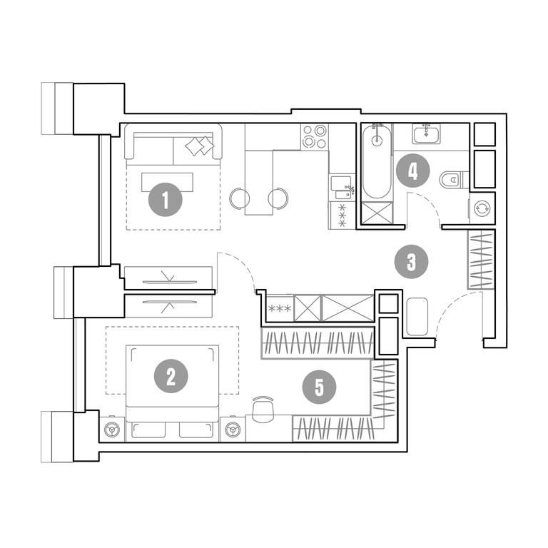 1-BD Apartment Sale, 50.6 sq. m. at Mirapolis, Mira Avenue, 222Ас9, Moscow, Russia #1 1-BD Apartment Sale, 50.6 sq. m. at Mirapolis, Mira Avenue, 222Ас9, Moscow, Russia #1