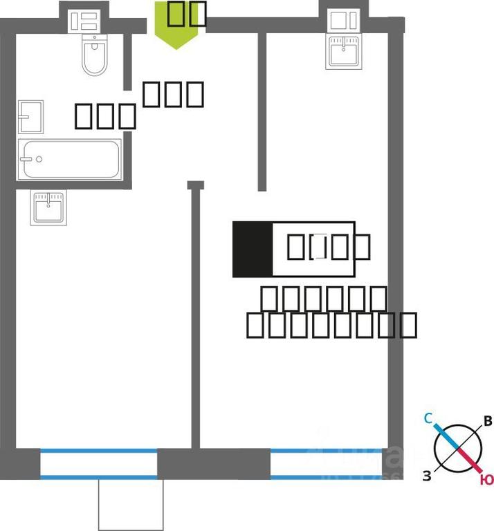 Apartment Sale, 39.3平方米 at Smart Kvartal Lesnaya Otrada, ulitsa Detstva, derevnya Aristovo, Krasnogorsk Urban District, Moscow Region, Russia #1