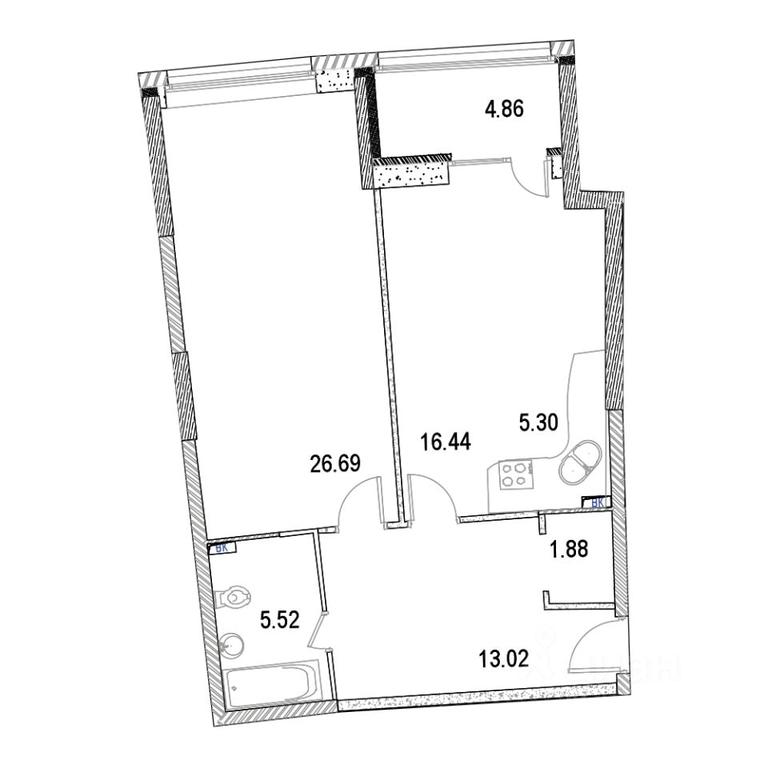 1-BD Apartment Sale, 73.15 sq. m. at Marshal, Marshala Rybalko Street, Moscow, Russia #1 1-BD Apartment Sale, 73.15 sq. m. at Marshal, Marshala Rybalko Street, Moscow, Russia #1