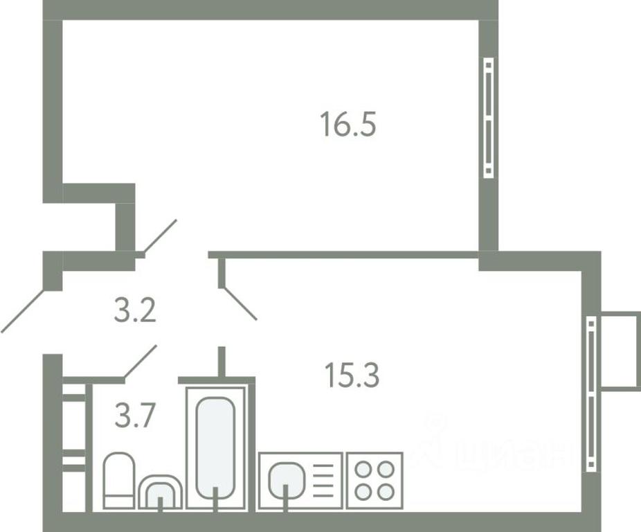 Apartment Sale, 38 sq. m. at Novo-Molokovo, Novo-Molokovskiy bulvar, selo Molokovo, Leninskiy City District, Moscow Region, Russia #1