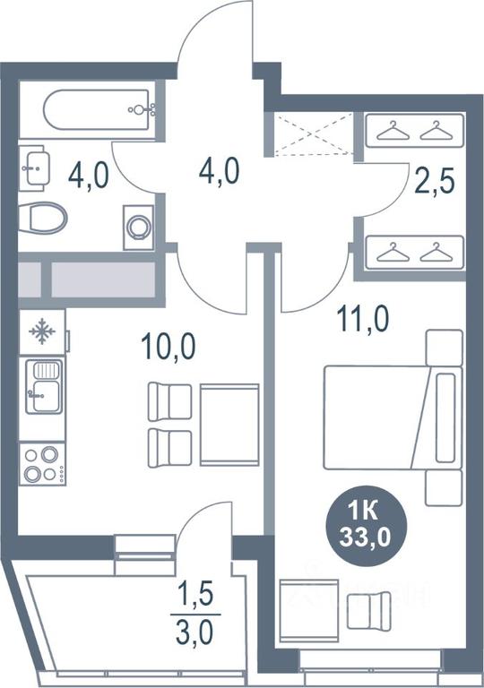 Apartment Sale, 33 sq. m. at Rusich Kotelniki Park, mikrorayon Yuzhny, Kotelniki, Moscow Region, Russia #1 Apartment Sale, 33 sq. m. at Rusich Kotelniki Park, mikrorayon Yuzhny, Kotelniki, Moscow Region, Russia #1