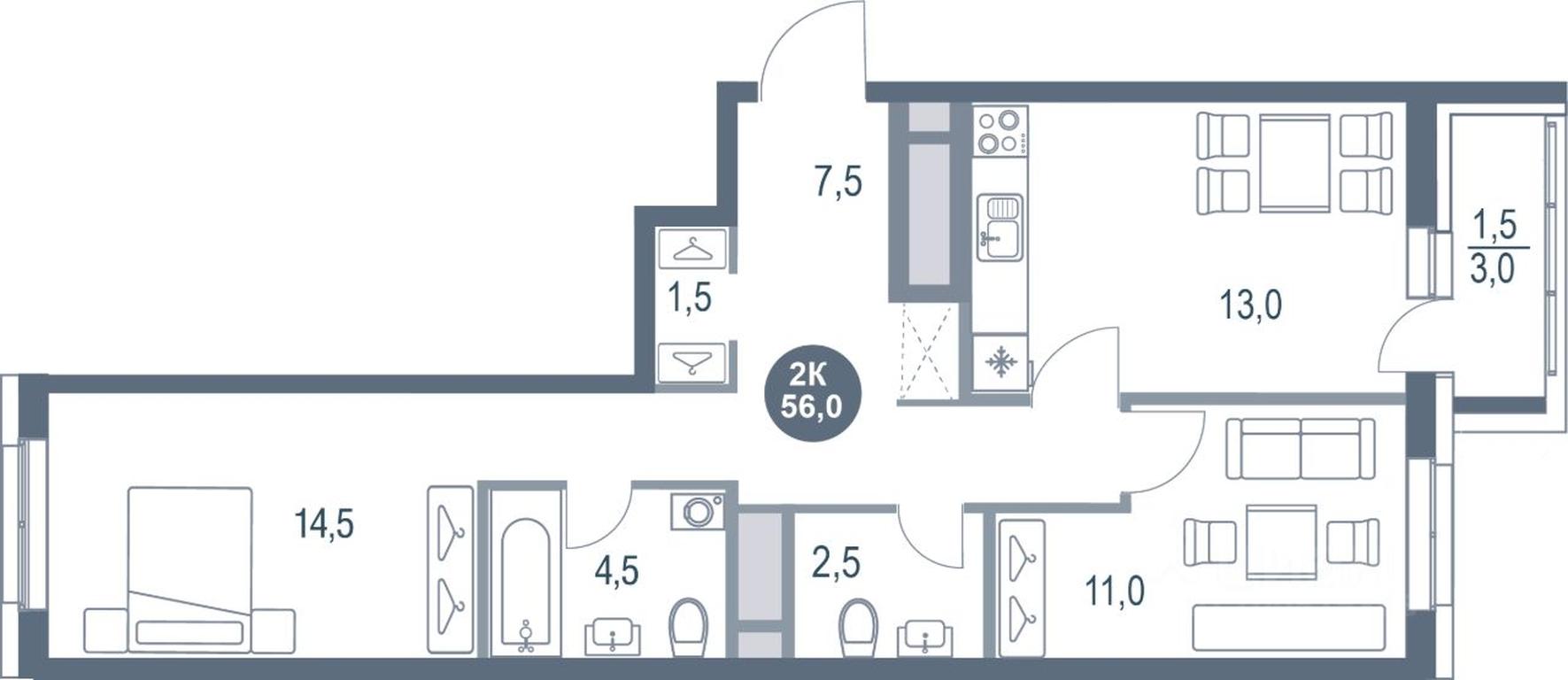 1-BD Apartment Sale, 56 sq. m. at Rusich Kotelniki Park, mikrorayon Yuzhny, Kotelniki, Moscow Region, Russia #1 1-BD Apartment Sale, 56 sq. m. at Rusich Kotelniki Park, mikrorayon Yuzhny, Kotelniki, Moscow Region, Russia #1
