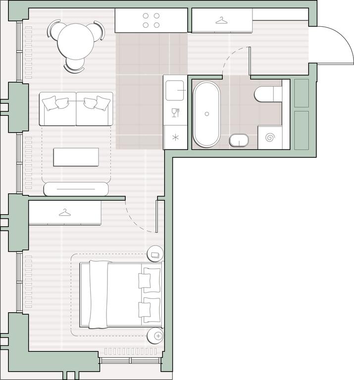 1-BD Apartment Sale, 40.68平方米 at Sreda na Kutuzovskom, Ivana Franko Street, Moscow, Russia #1 1-BD Apartment Sale, 40.68平方米 at Sreda na Kutuzovskom, Ivana Franko Street, Moscow, Russia #1