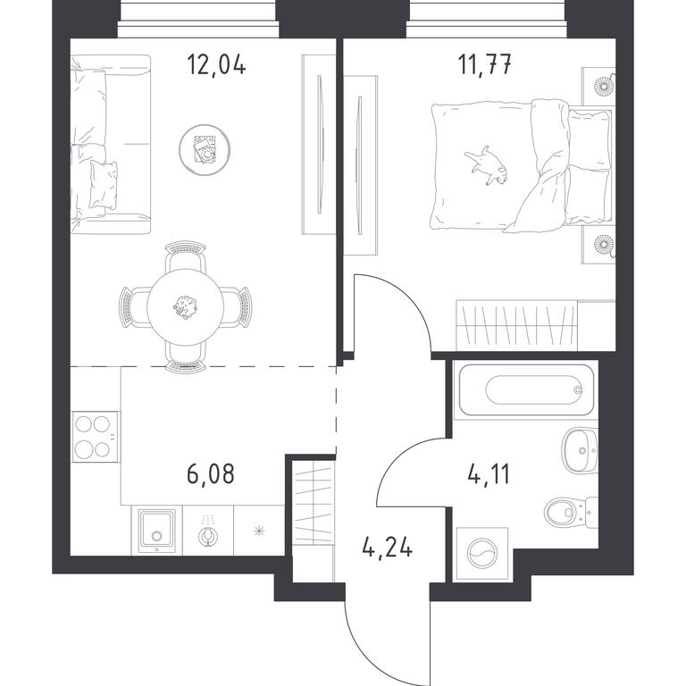 Apartment Sale, 38.24平方米 at Novoe Vnukovo, kvartal № 38, Kokoshkino Settlement, Moscow, Russia #1 Apartment Sale, 38.24平方米 at Novoe Vnukovo, kvartal № 38, Kokoshkino Settlement, Moscow, Russia #1