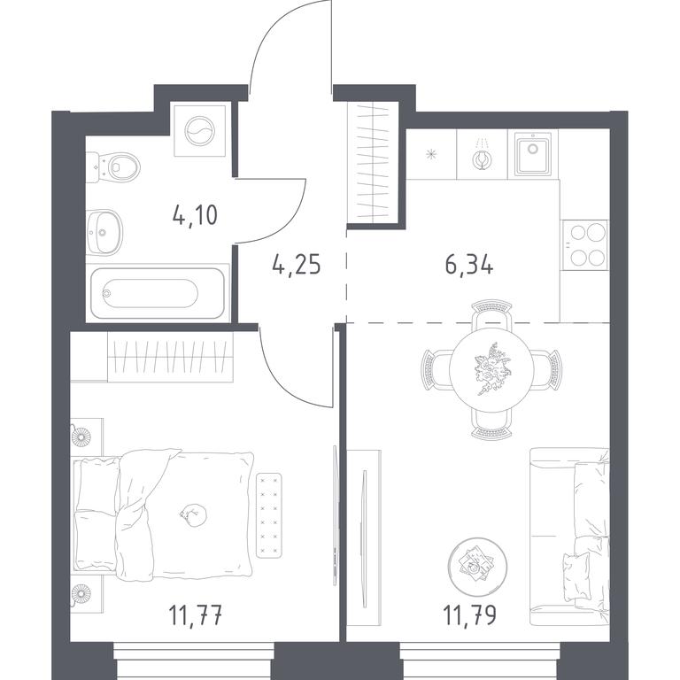 Apartment Sale, 38.25平方米 at Novoe Vnukovo, kvartal № 38, Kokoshkino Settlement, Moscow, Russia #1 Apartment Sale, 38.25平方米 at Novoe Vnukovo, kvartal № 38, Kokoshkino Settlement, Moscow, Russia #1