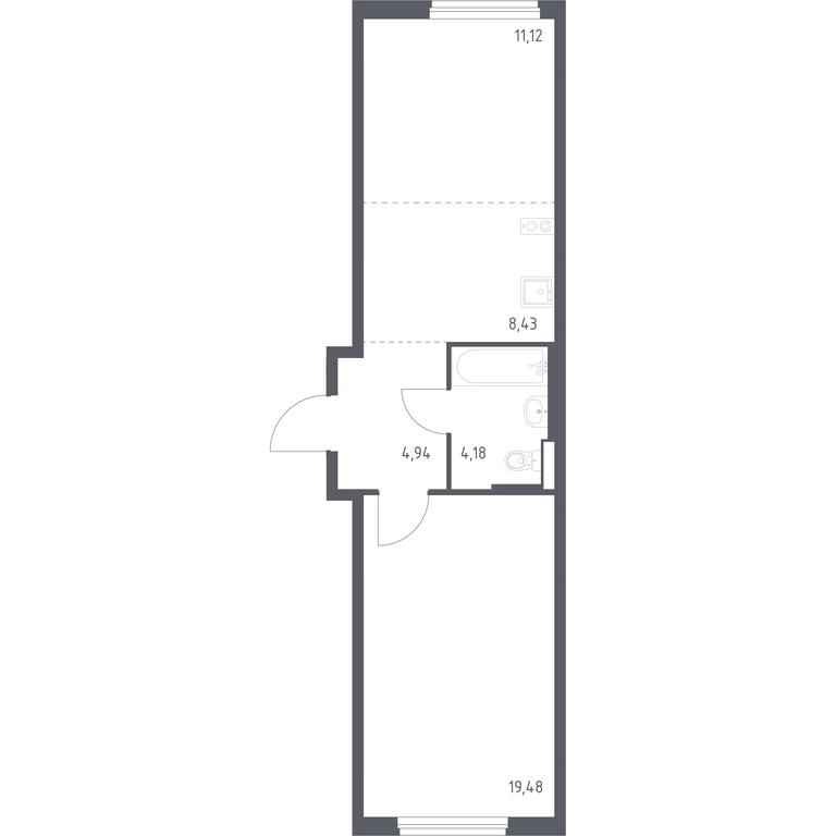 Apartment Sale, 48.15 sq. m. at Novoe Vnukovo, kvartal № 38, Kokoshkino Settlement, Moscow, Russia #1 Apartment Sale, 48.15 sq. m. at Novoe Vnukovo, kvartal № 38, Kokoshkino Settlement, Moscow, Russia #1