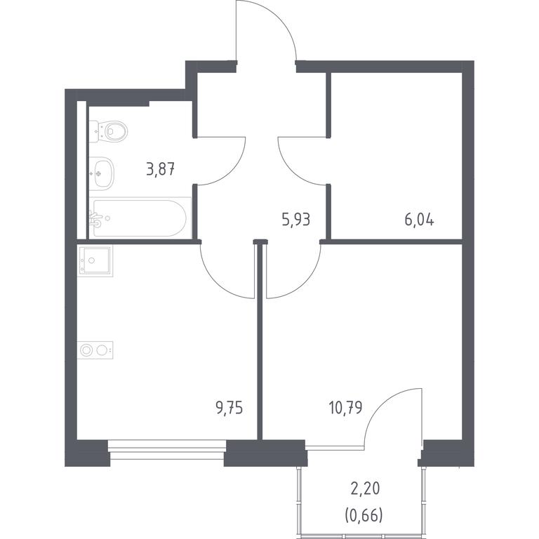Apartment Sale, 37.04平方米 at Novoe Vnukovo, kvartal № 38, Kokoshkino Settlement, Moscow, Russia #1 Apartment Sale, 37.04平方米 at Novoe Vnukovo, kvartal № 38, Kokoshkino Settlement, Moscow, Russia #1