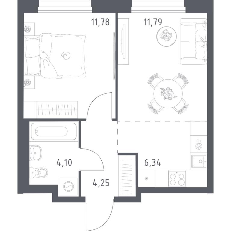 Apartment Sale, 38.26 sq. m. at Novoe Vnukovo, kvartal № 38, Kokoshkino Settlement, Moscow, Russia #1 Apartment Sale, 38.26 sq. m. at Novoe Vnukovo, kvartal № 38, Kokoshkino Settlement, Moscow, Russia #1