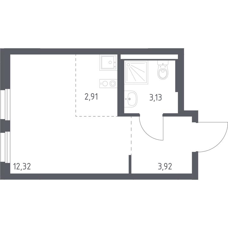 Apartment Sale, 22.28 sq. m. at Novoe Vnukovo, kvartal № 38, Kokoshkino Settlement, Moscow, Russia #1 Apartment Sale, 22.28 sq. m. at Novoe Vnukovo, kvartal № 38, Kokoshkino Settlement, Moscow, Russia #1