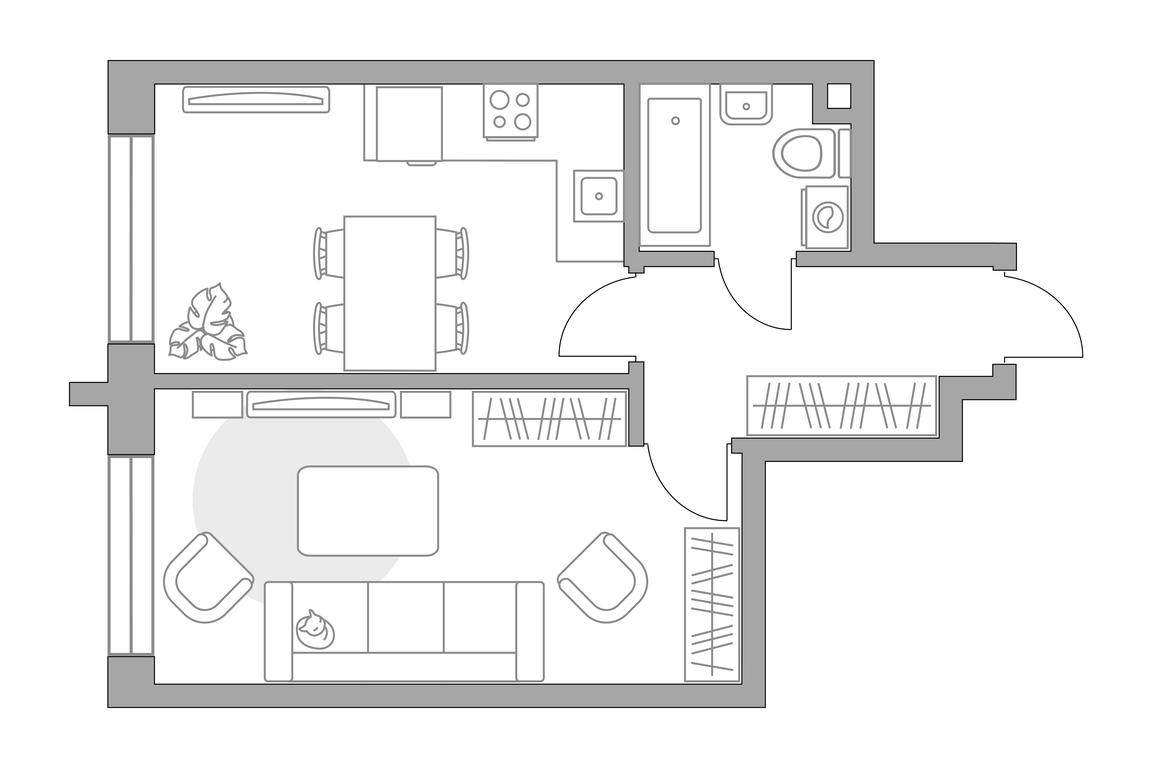 1-BD Apartment Sale, 38.46 sq. m. at MYPRIORITY Dubrovka, Novoostapovskaya Street, 12, Moscow, Russia #1