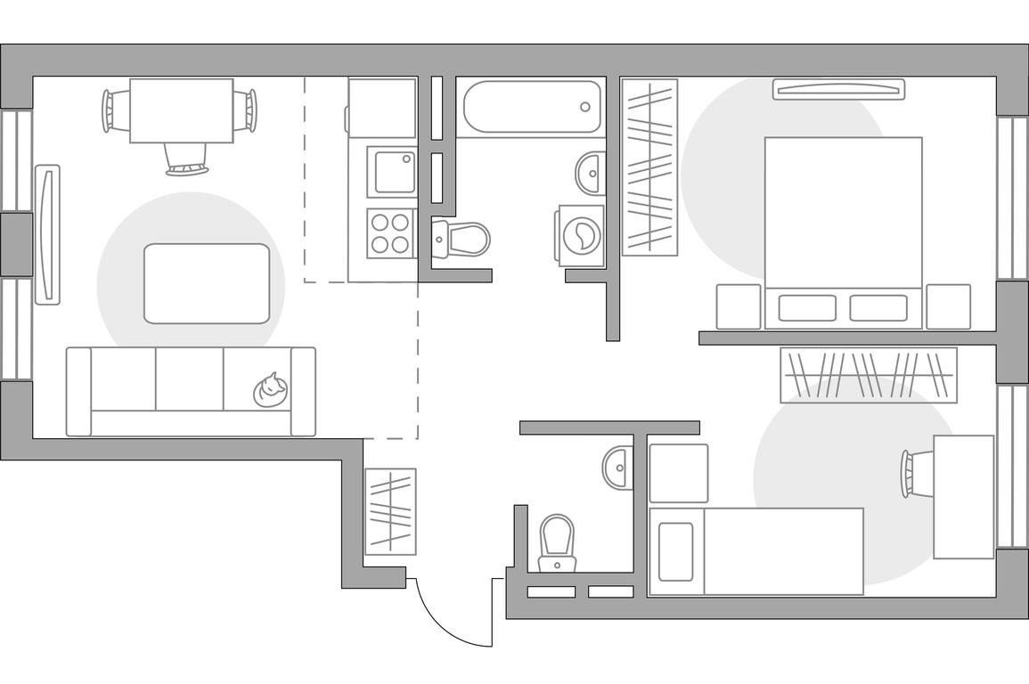 3-BD Apartment Sale, 50.9 sq. m. at Anikeevskiy, ulitsa Sergeya Zhadobkina, 1, selo Nikolo-Uryupino, Krasnogorsk City District, Moscow Region, Russia #1