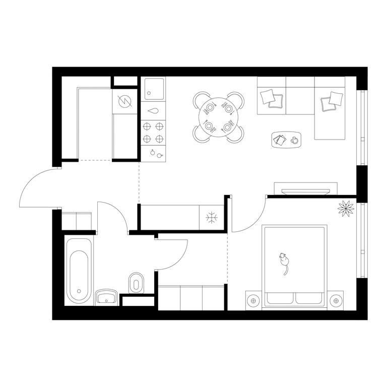 1-BD Apartment Sale, 37.7 sq. m. at Amurskiy Park, Амурская улица, 2с11, Москва, Россия #1 1-BD Apartment Sale, 37.7 sq. m. at Amurskiy Park, Амурская улица, 2с11, Москва, Россия #1