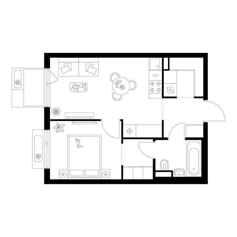 1-BD Apartment Sale, 38平方米 at Amurskiy Park, Амурская улица, 2с11, Москва, Россия #1 1-BD Apartment Sale, 38平方米 at Amurskiy Park, Амурская улица, 2с11, Москва, Россия #1