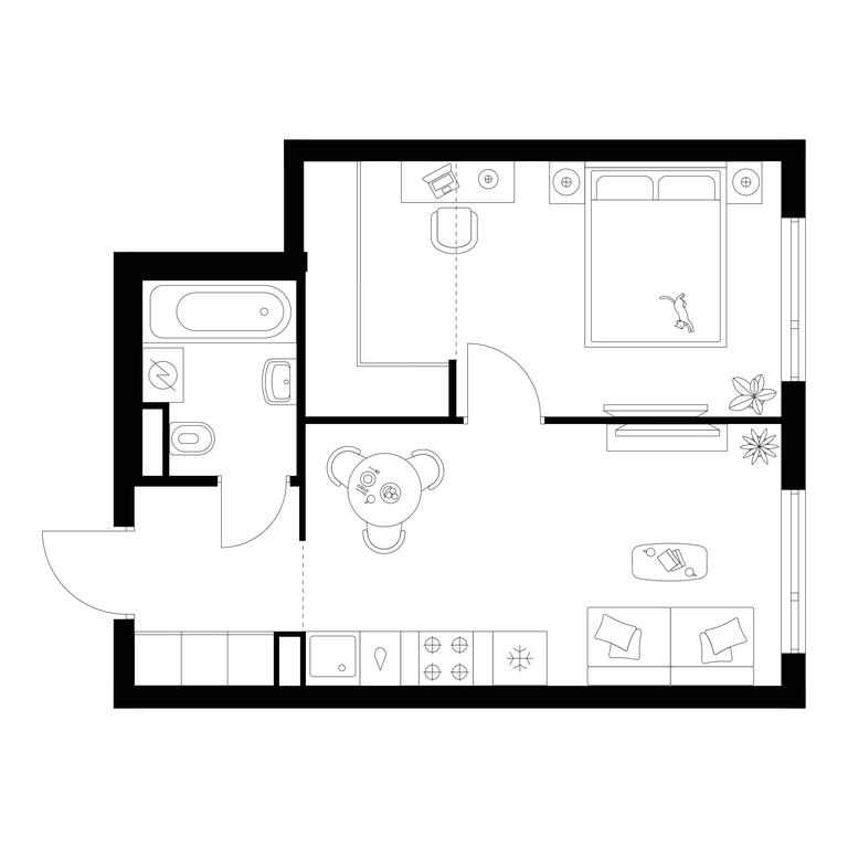 1-BD Apartment Sale, 37.3 sq. m. at Amurskiy Park, Амурская улица, 2с11, Москва, Россия #1 1-BD Apartment Sale, 37.3 sq. m. at Amurskiy Park, Амурская улица, 2с11, Москва, Россия #1