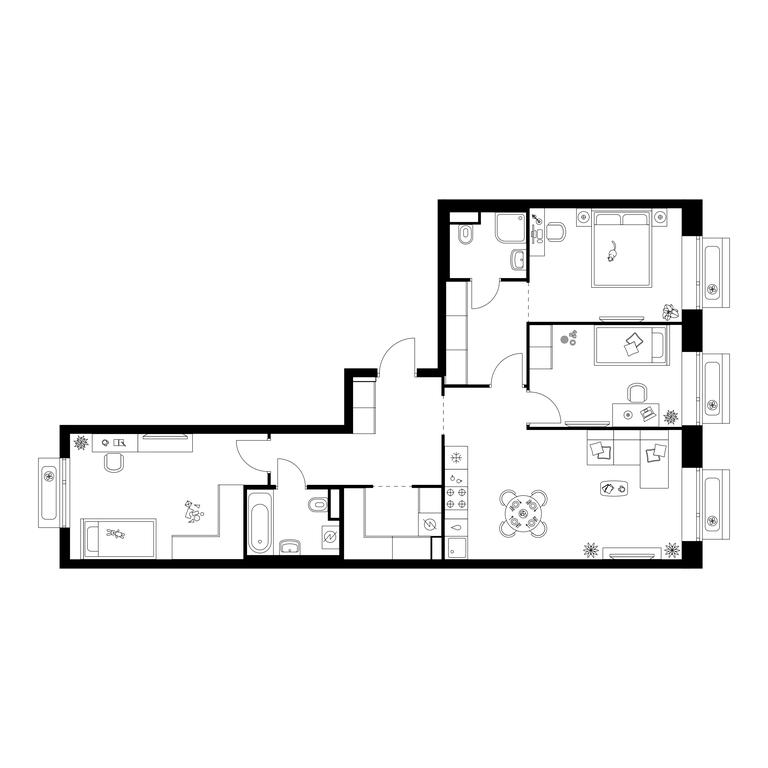 3-BD Apartment Sale, 86.5 sq. m. at Amurskiy Park, Амурская улица, 2с11, Москва, Россия #1 3-BD Apartment Sale, 86.5 sq. m. at Amurskiy Park, Амурская улица, 2с11, Москва, Россия #1