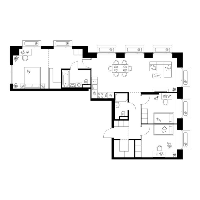 3-BD Apartment Sale, 90.7 sq. m. at Amurskiy Park, Амурская улица, 2с11, Москва, Россия #1 3-BD Apartment Sale, 90.7 sq. m. at Amurskiy Park, Амурская улица, 2с11, Москва, Россия #1