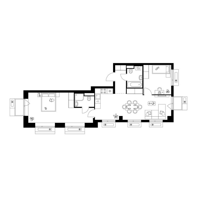 2-BD Apartment Sale, 67.8平方米 at Amurskiy Park, Амурская улица, 2с11, Москва, Россия #1 2-BD Apartment Sale, 67.8平方米 at Amurskiy Park, Амурская улица, 2с11, Москва, Россия #1