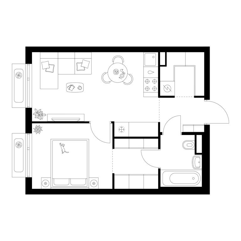 1-BD Apartment Sale, 37.7平方米 at Amurskiy Park, Амурская улица, 2с11, Москва, Россия #1 1-BD Apartment Sale, 37.7平方米 at Amurskiy Park, Амурская улица, 2с11, Москва, Россия #1