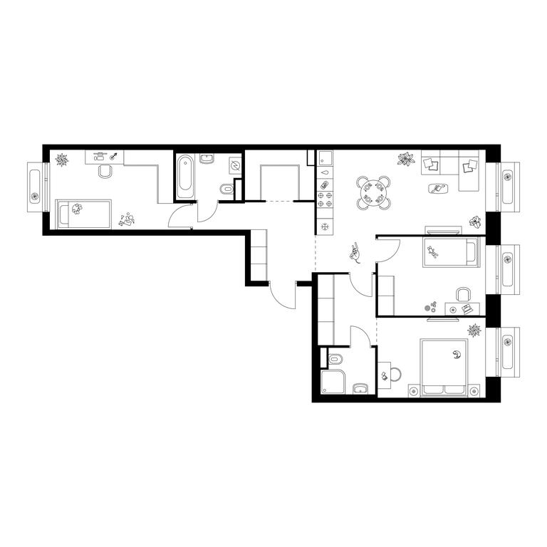 3-BD Apartment Sale, 83.5 sq. m. at Amurskiy Park, Амурская улица, 2с11, Москва, Россия #1 3-BD Apartment Sale, 83.5 sq. m. at Amurskiy Park, Амурская улица, 2с11, Москва, Россия #1