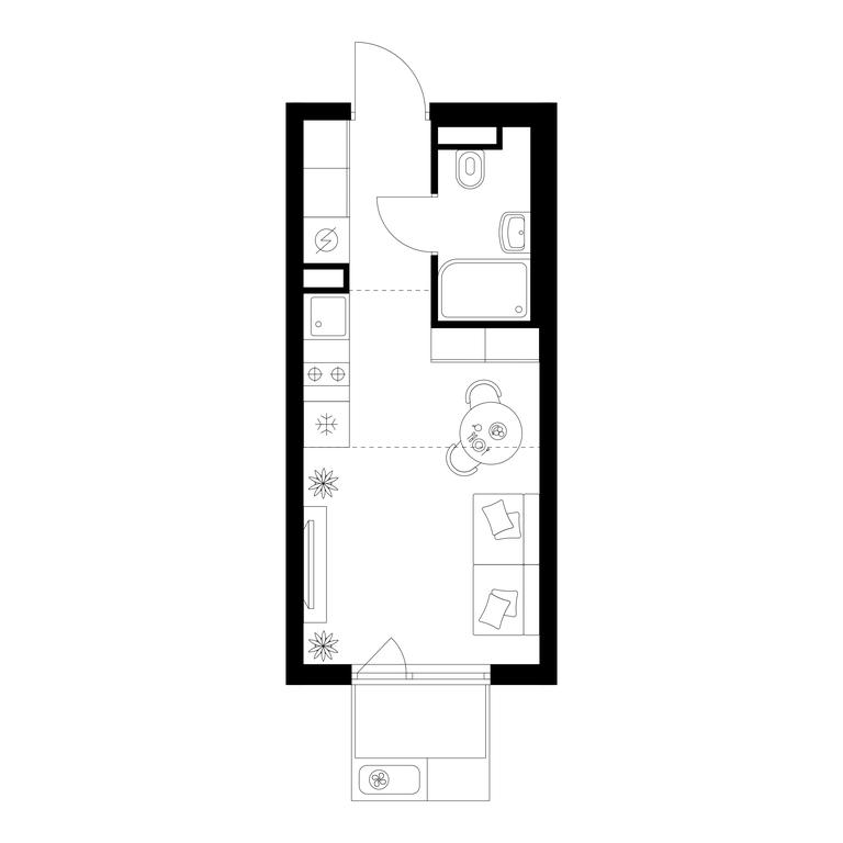Apartment Sale, 20.8平方米 at Amurskiy Park, Амурская улица, 2с11, Москва, Россия #1 Apartment Sale, 20.8平方米 at Amurskiy Park, Амурская улица, 2с11, Москва, Россия #1