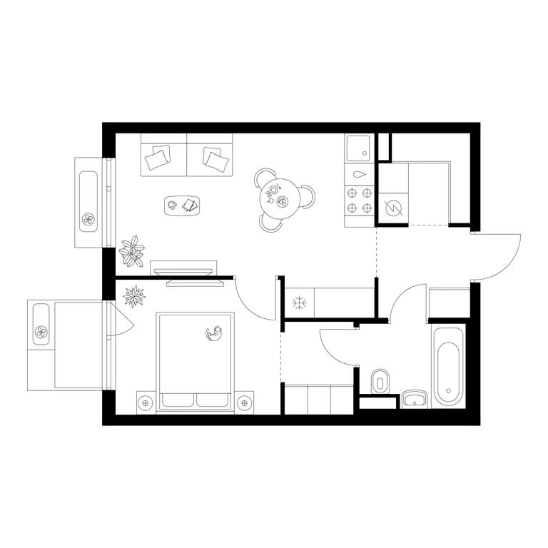 1-BD Apartment Sale, 38 sq. m. at Amurskiy Park, Амурская улица, 2с11, Москва, Россия #1 1-BD Apartment Sale, 38 sq. m. at Amurskiy Park, Амурская улица, 2с11, Москва, Россия #1