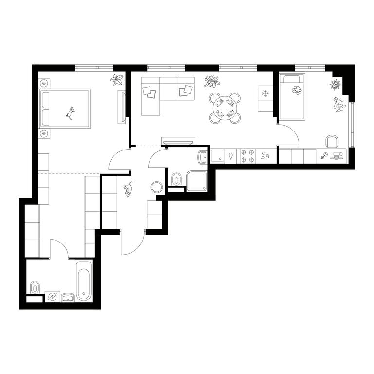2-BD Apartment Sale, 65.3平方米 at Amurskiy Park, Амурская улица, 2с11, Москва, Россия #1 2-BD Apartment Sale, 65.3平方米 at Amurskiy Park, Амурская улица, 2с11, Москва, Россия #1