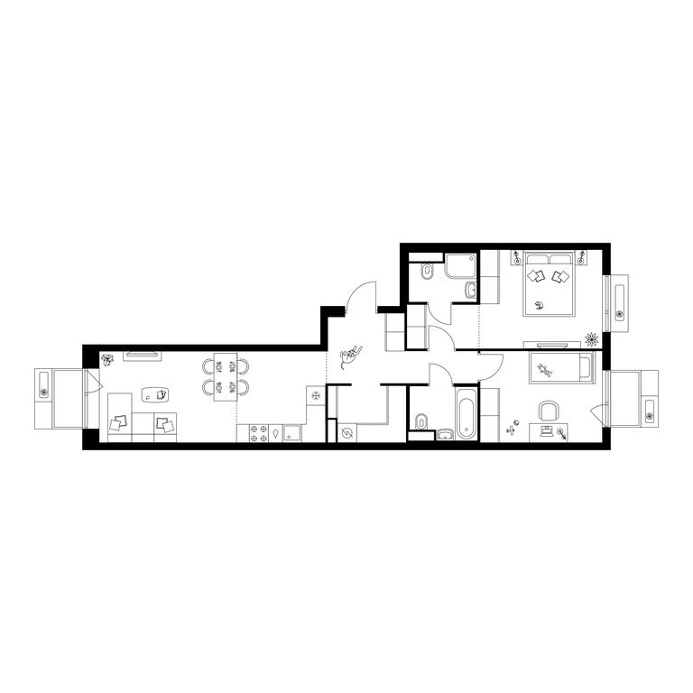 3-BD Apartment Sale, 65.7 sq. m. at Amurskiy Park, Амурская улица, 2с11, Москва, Россия #1 3-BD Apartment Sale, 65.7 sq. m. at Amurskiy Park, Амурская улица, 2с11, Москва, Россия #1