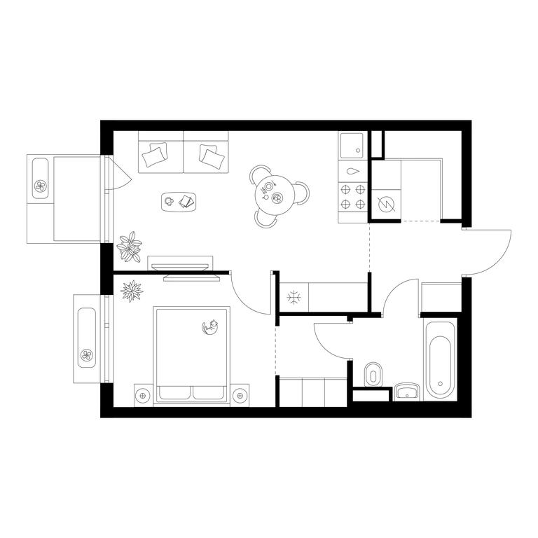 1-BD Apartment Sale, 38 sq. m. at Amurskiy Park, Амурская улица, 2с11, Москва, Россия #1 1-BD Apartment Sale, 38 sq. m. at Amurskiy Park, Амурская улица, 2с11, Москва, Россия #1