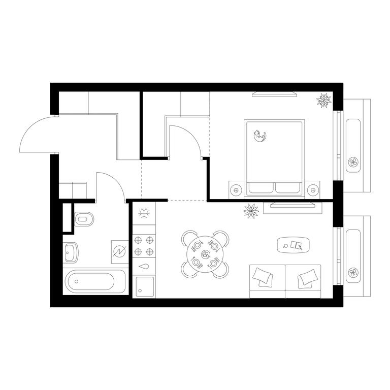 1-BD Apartment Sale, 35.7 sq. m. at Amurskiy Park, Амурская улица, 2с11, Москва, Россия #1 1-BD Apartment Sale, 35.7 sq. m. at Amurskiy Park, Амурская улица, 2с11, Москва, Россия #1