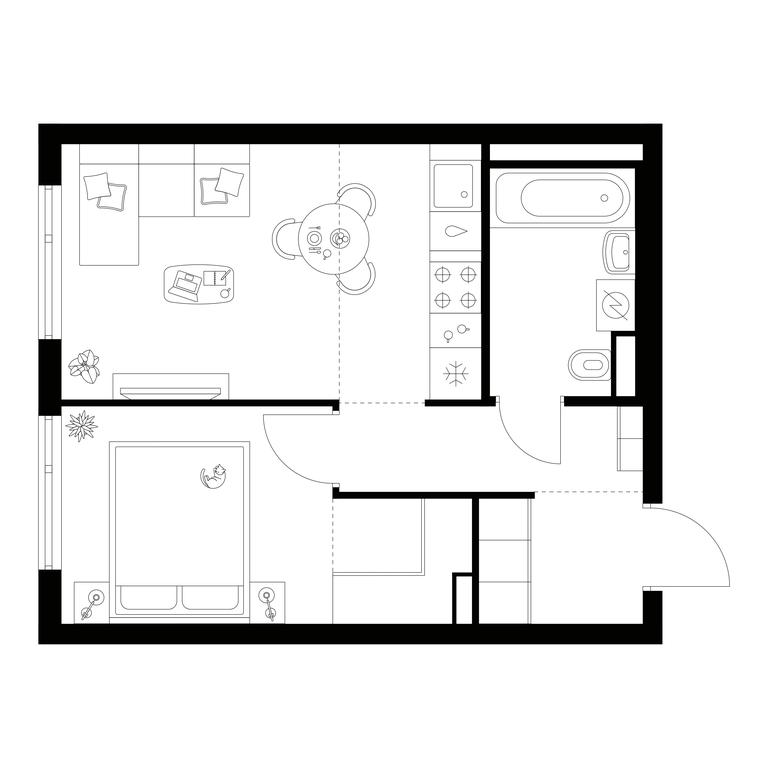1-BD Apartment Sale, 35.9 sq. m. at Amurskiy Park, Амурская улица, 2с11, Москва, Россия #1 1-BD Apartment Sale, 35.9 sq. m. at Amurskiy Park, Амурская улица, 2с11, Москва, Россия #1