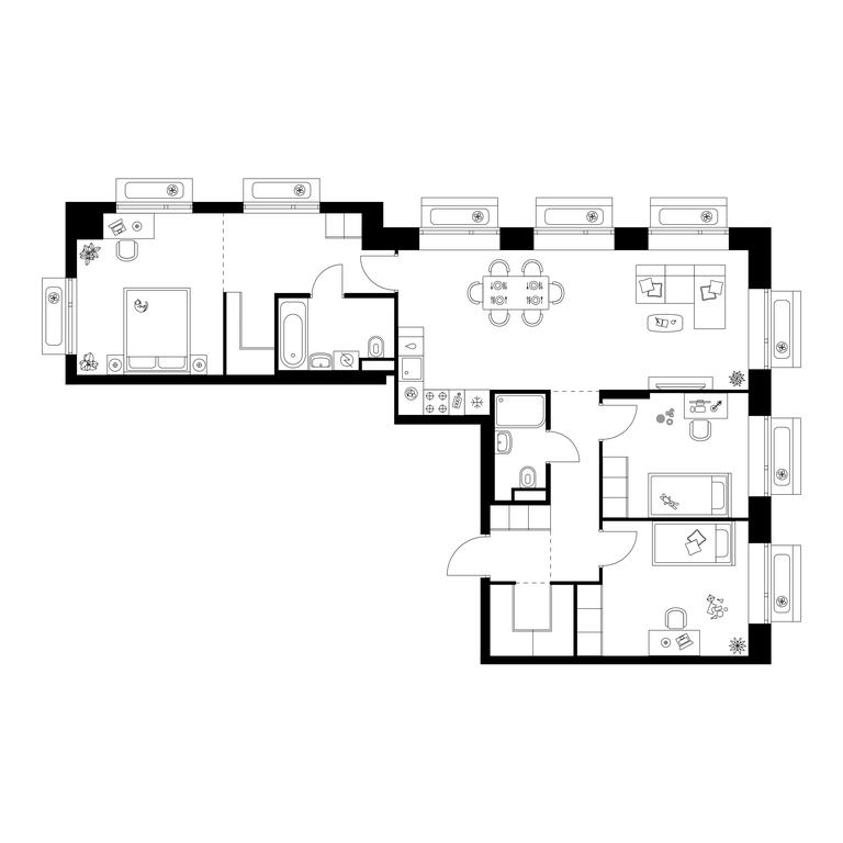 3-BD Apartment Sale, 90.1 sq. m. at Amurskiy Park, Амурская улица, 2с11, Москва, Россия #1 3-BD Apartment Sale, 90.1 sq. m. at Amurskiy Park, Амурская улица, 2с11, Москва, Россия #1
