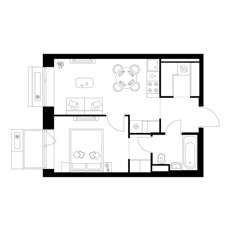 1-BD Apartment Sale, 36.2 sq. m. at Amurskiy Park, Амурская улица, 2с11, Москва, Россия #1 1-BD Apartment Sale, 36.2 sq. m. at Amurskiy Park, Амурская улица, 2с11, Москва, Россия #1