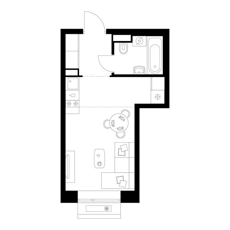 Apartment Sale, 24.1 sq. m. at Amurskiy Park, Амурская улица, 2с11, Москва, Россия #1