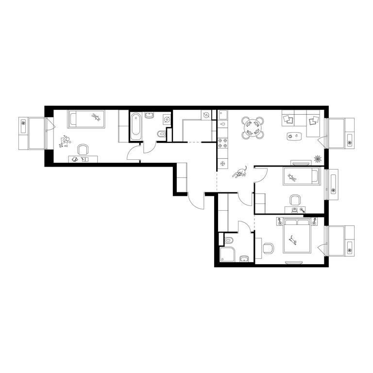 3-BD Apartment Sale, 87.6平方米 at Amurskiy Park, Амурская улица, 2с11, Москва, Россия #1 3-BD Apartment Sale, 87.6平方米 at Amurskiy Park, Амурская улица, 2с11, Москва, Россия #1