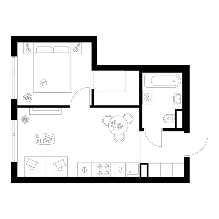 1-BD Apartment Sale, 34.4平方米 at Amurskiy Park, Амурская улица, 2с11, Москва, Россия #1 1-BD Apartment Sale, 34.4平方米 at Amurskiy Park, Амурская улица, 2с11, Москва, Россия #1