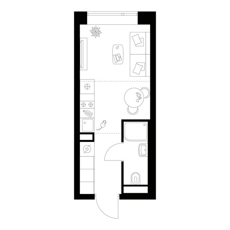 Apartment Sale, 19平方米 at Amurskiy Park, Амурская улица, 2с11, Москва, Россия #1 Apartment Sale, 19平方米 at Amurskiy Park, Амурская улица, 2с11, Москва, Россия #1