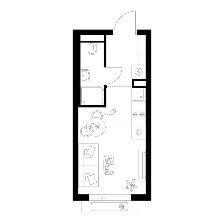 Apartment Sale, 18.4平方米 at Amurskiy Park, Амурская улица, 2с11, Москва, Россия #1 Apartment Sale, 18.4平方米 at Amurskiy Park, Амурская улица, 2с11, Москва, Россия #1