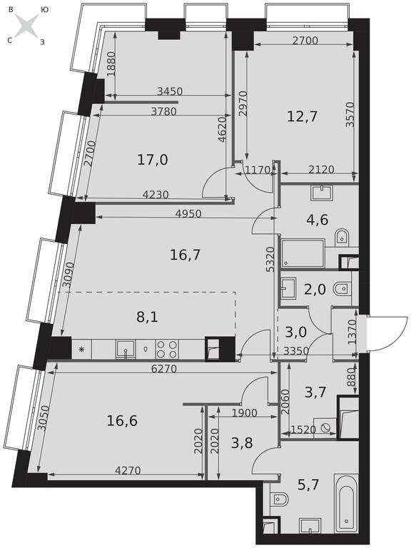 4-BD Apartment Sale, 93.9平方米 at Sydney City, Shenogina Street, 2, Moscow, Russia #2 4-BD Apartment Sale, 93.9平方米 at Sydney City, Shenogina Street, 2, Moscow, Russia #2
