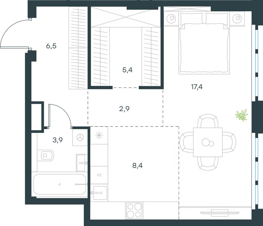 Apartment Sale, 44.5平方米 at Level Yzhnoportovaya, Yuzhnoportovaya Street, 28Ас17, Moscow, Russia #1 Apartment Sale, 44.5平方米 at Level Yzhnoportovaya, Yuzhnoportovaya Street, 28Ас17, Moscow, Russia #1