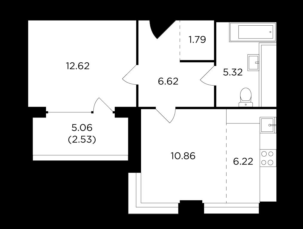 1-BD Apartment Sale, 54.1平方米 at RiverSky, Vostochnaya Street, 4Ак1, Moscow, Russia #1 1-BD Apartment Sale, 54.1平方米 at RiverSky, Vostochnaya Street, 4Ак1, Moscow, Russia #1
