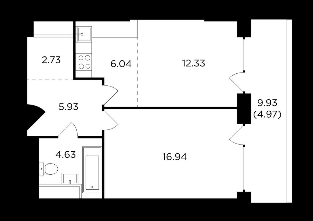 1-BD Apartment Sale, 54.1平方米 at RiverSky, Vostochnaya Street, 4Ак1, Moscow, Russia #2 1-BD Apartment Sale, 54.1平方米 at RiverSky, Vostochnaya Street, 4Ак1, Moscow, Russia #2