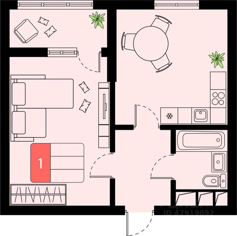 Apartment Sale, 39.26平方米 at Khimki Taym, mikrorayon Planernaya, Khimki, Moscow Region, Russia #1