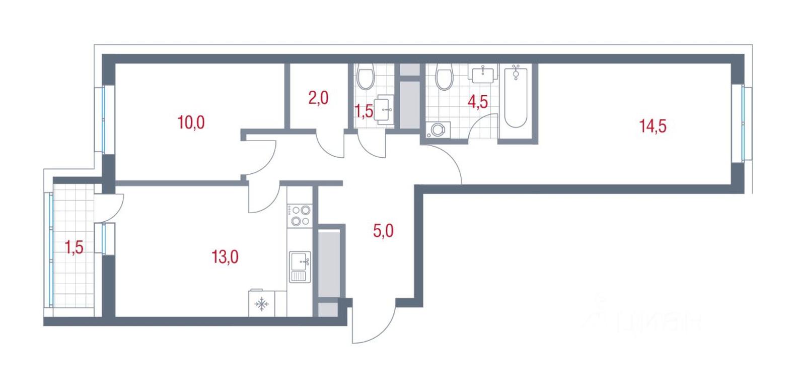 1-BD Apartment Sale, 52 sq. m. at Rusich Kotelniki Park, mikrorayon Yuzhny, Kotelniki, Moscow Region, Russia #1 1-BD Apartment Sale, 52 sq. m. at Rusich Kotelniki Park, mikrorayon Yuzhny, Kotelniki, Moscow Region, Russia #1