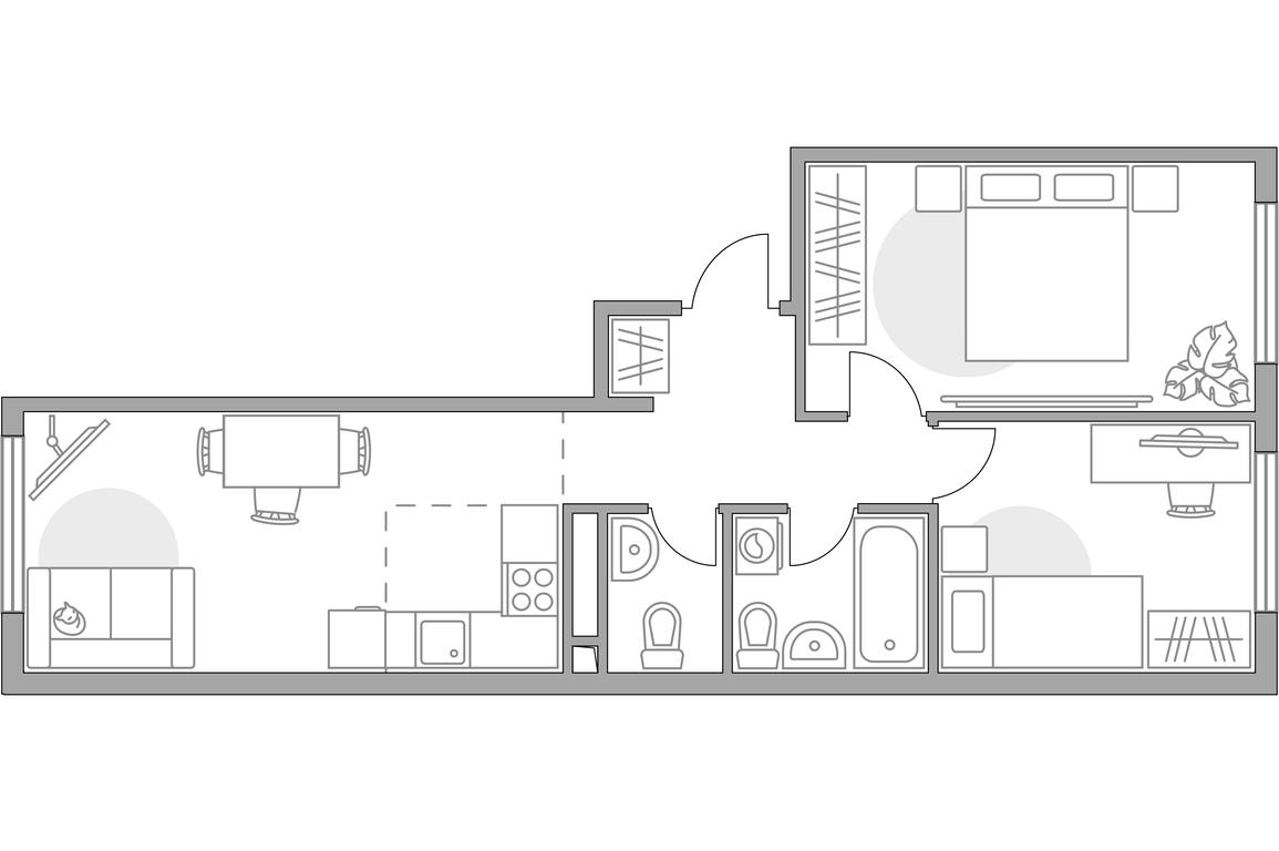 3-BD Apartment Sale, 54.64平方米 at BeLuck Kolomenskoe, Kashirskoye Highway, Moscow, Russia #1 3-BD Apartment Sale, 54.64平方米 at BeLuck Kolomenskoe, Kashirskoye Highway, Moscow, Russia #1