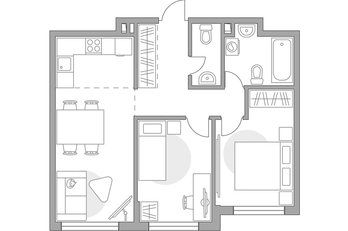 3-BD Apartment Sale, 61.47平方米 at BeLuck Kolomenskoe, Kashirskoye Highway, Moscow, Russia #1 3-BD Apartment Sale, 61.47平方米 at BeLuck Kolomenskoe, Kashirskoye Highway, Moscow, Russia #1