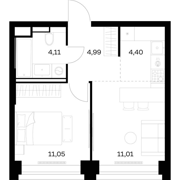 Apartment Sale, 35.56 sq. m. at Nova, Bratyev Fonchenko Street, вл21, Moscow, Russia #1 Apartment Sale, 35.56 sq. m. at Nova, Bratyev Fonchenko Street, вл21, Moscow, Russia #1