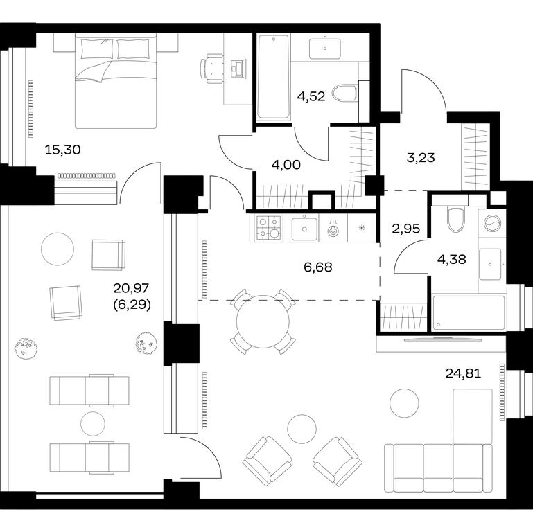Apartment Sale, 72.16 sq. m. at Nova, Bratyev Fonchenko Street, вл21, Moscow, Russia #1 Apartment Sale, 72.16 sq. m. at Nova, Bratyev Fonchenko Street, вл21, Moscow, Russia #1