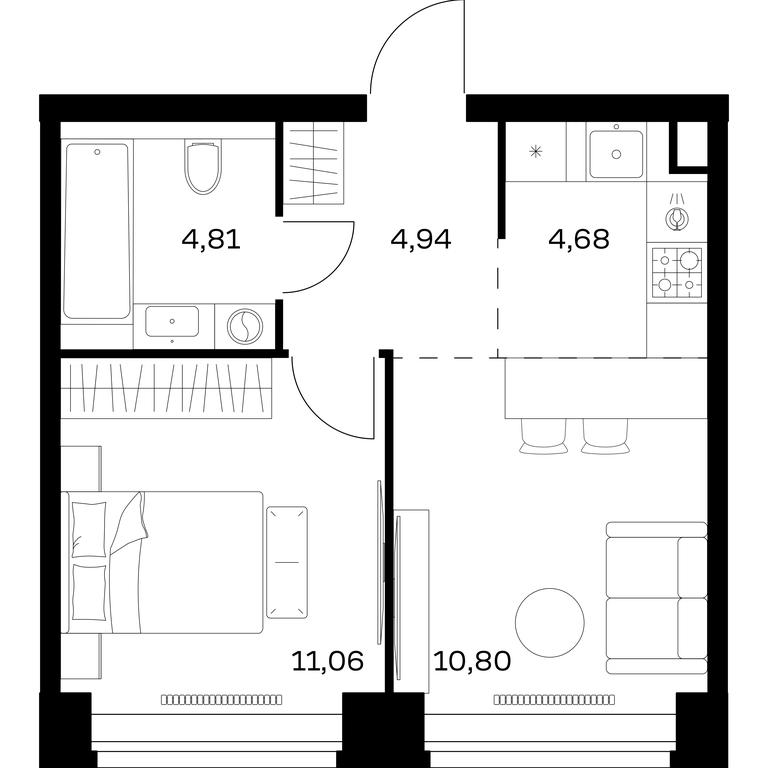 Apartment Sale, 36.29 sq. m. at Nova, Bratyev Fonchenko Street, вл21, Moscow, Russia #1 Apartment Sale, 36.29 sq. m. at Nova, Bratyev Fonchenko Street, вл21, Moscow, Russia #1