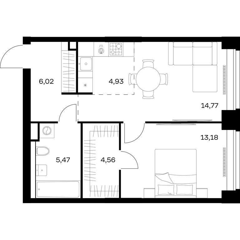 Apartment Sale, 48.93 sq. m. at Nova, Bratyev Fonchenko Street, вл21, Moscow, Russia #1 Apartment Sale, 48.93 sq. m. at Nova, Bratyev Fonchenko Street, вл21, Moscow, Russia #1